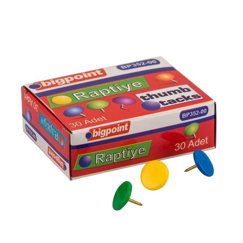 Bigpoint Renkli Raptiye, Karışık Renk, 30’lu, PVC Kaplama, Dayanıklı - 1