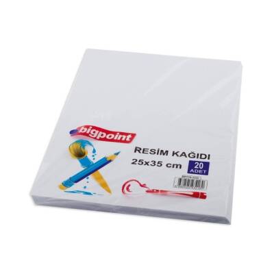Bigpoint Resim Kağıdı, 25x35 cm, 20’li, 120 gr/m², Özel Çizim Kağıdı - 1