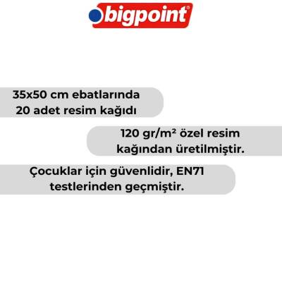 Bigpoint Resim Kağıdı, 35x50 cm, 20’li, 120 gr/m², Özel Çizim Kağıdı - 3