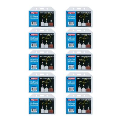 Bigpoint Şeffaf Yaka Kartı Poşeti, 10 Adet, Yatay, 85x54 mm, Dayanıklı - 2