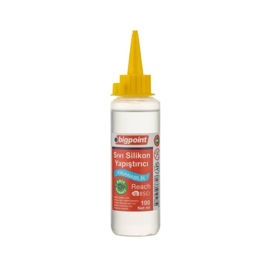 Bigpoint Sıvı Silikon Yapıştırıcı, Su Bazlı, Çok Amaçlı, 100 ml - 1