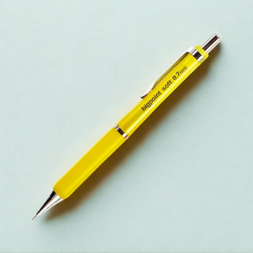 Bigpoint Soft Versatil Kalem, 0.7 mm, Metal Uç, Kauçuk Gövde, Sarı - 4