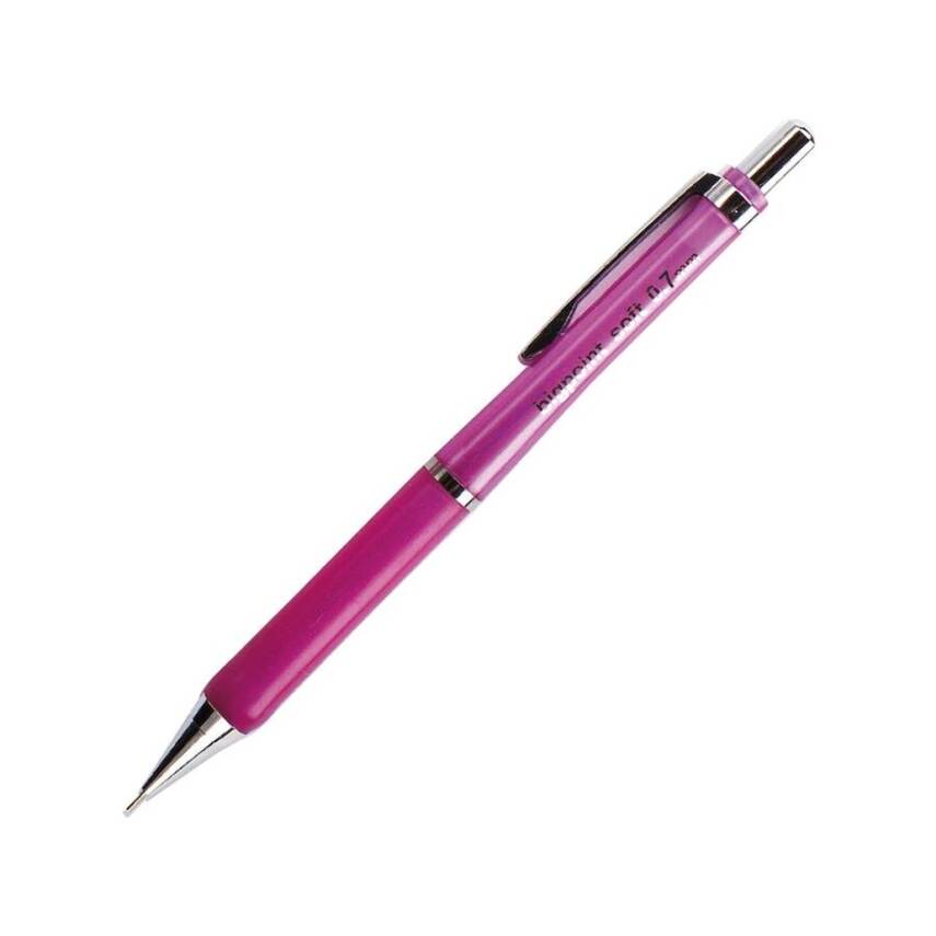 Bigpoint Soft Versatil Kalem, 0.7mm, Metal,Yumuşak Gövde, Koyu Pembe - 1