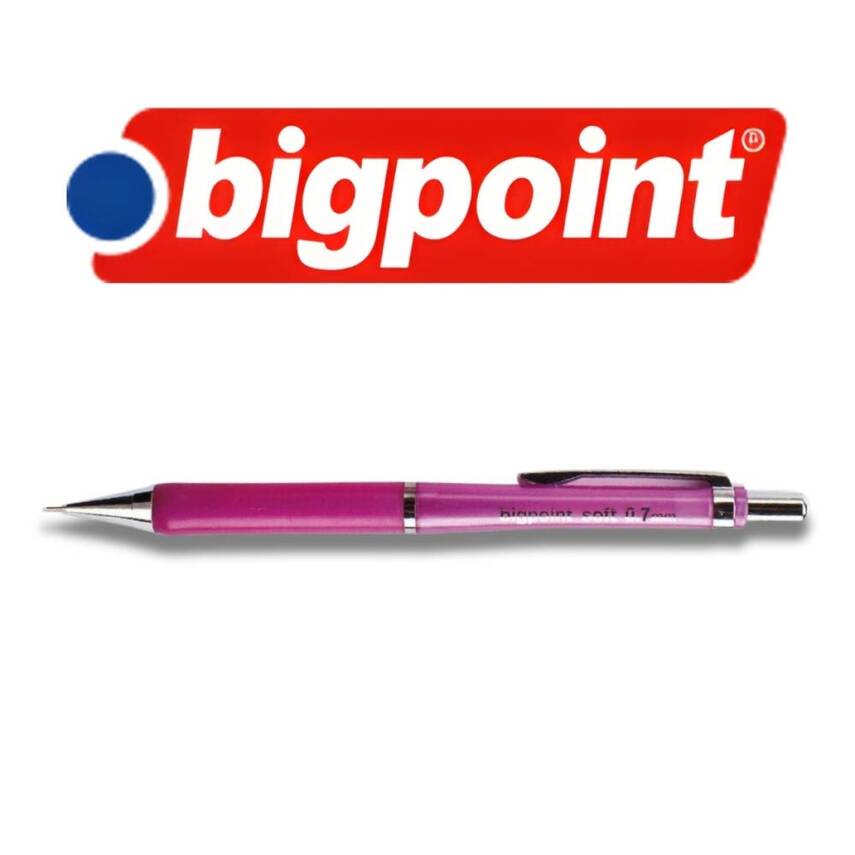 Bigpoint Soft Versatil Kalem, 0.7mm, Metal,Yumuşak Gövde, Koyu Pembe - 3