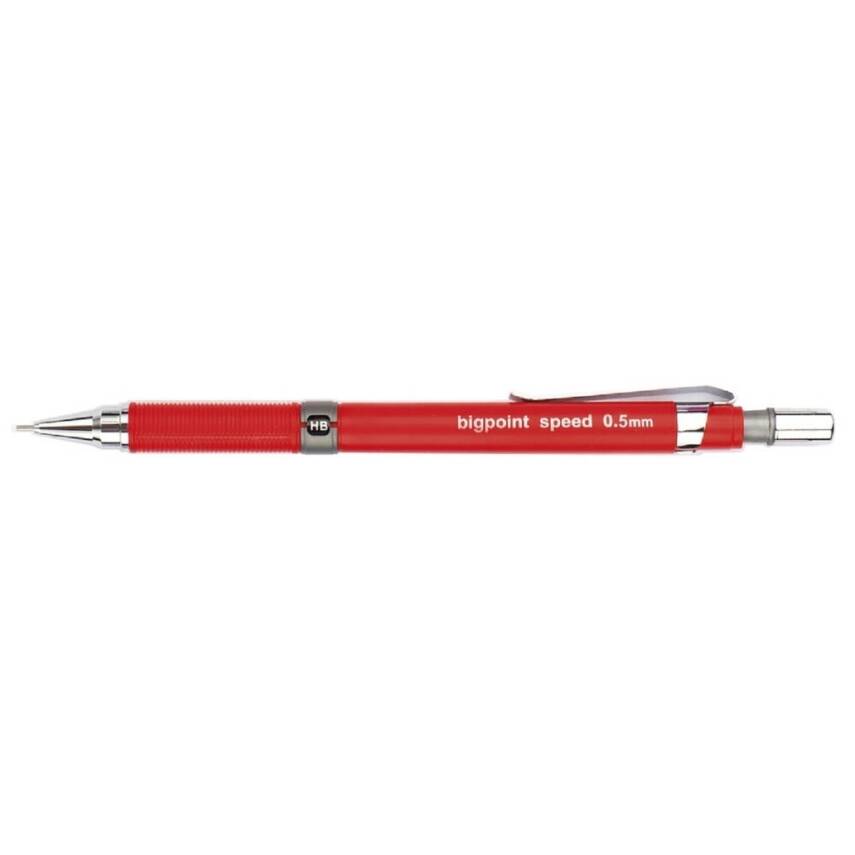 Bigpoint Speed Versatil Kalem, 0.5 mm, Gizlenebilir Uçlu, Kırmızı - 2