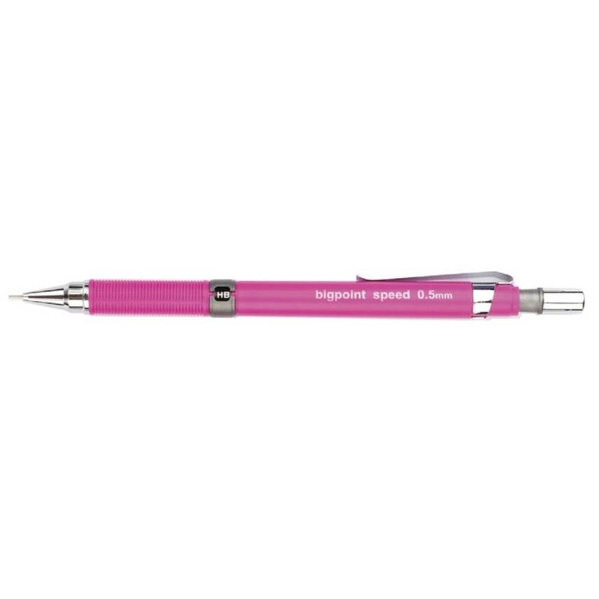 Bigpoint Speed Versatil Kalem, 0.5 mm, Gizlenebilir Uçlu, Pembe - 2