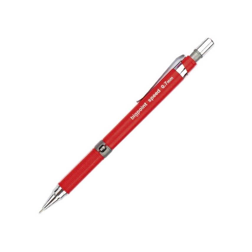 Bigpoint Speed Versatil Kalem, 0.7 mm, Gizlenebilir Uçlu, Kırmızı - 1