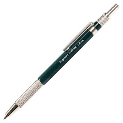 Bigpoint Technic Versatil Kalem, Kumlu Metal Gövde, 2.0 mm, Yeşil - Bigpoint