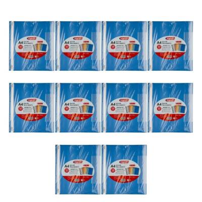 Bigpoint Telli Dosya, 10 Adet, 50'li Paket, 180 A4 Kapasiteli, Mavi - 2