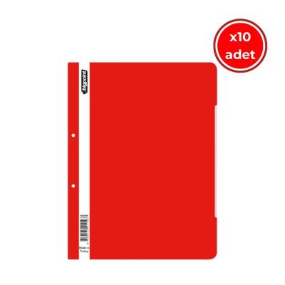 Bigpoint Telli Dosya, 10 Adet, 50'li Paket, Standart, A4, Kırmızı - 1