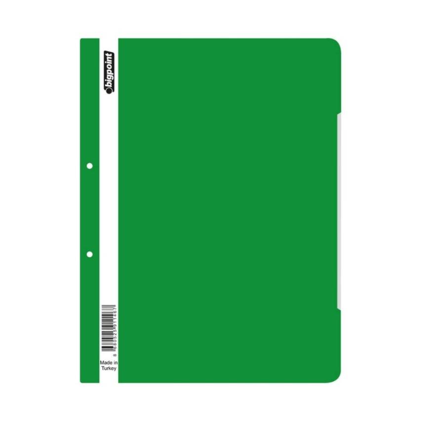 Bigpoint Telli Dosya, 50'li Paket, Standart, A4, Metal Tel, Yeşil - 1