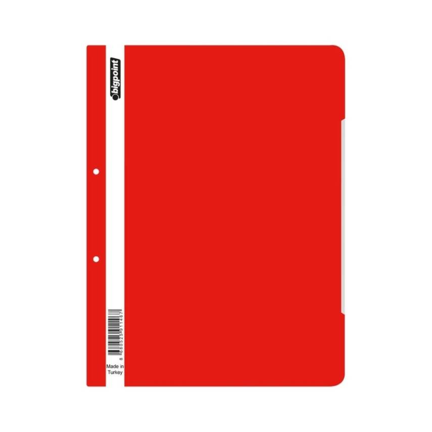 Bigpoint Telli Dosya, 50'li Paket, Standart, A4, Metal Tel, Kırmızı - 1