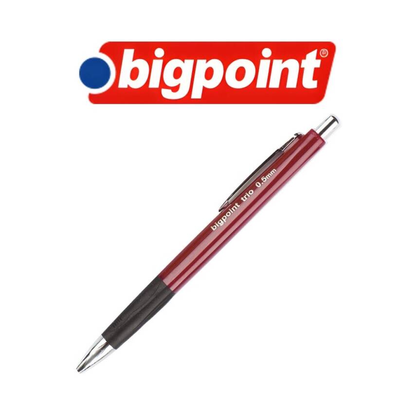 Bigpoint Trio Versatil Kalem, 0.5 mm, Gizlenbilir Uçlu, Bordo - 3