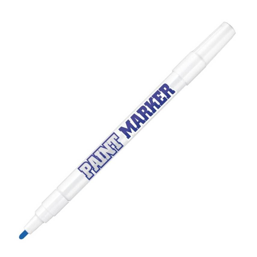 Bigpoint Yuvarlak Uçlu Paint Marker, İnce Uç, Endüstriyel Kalıcı, Mavi - 1