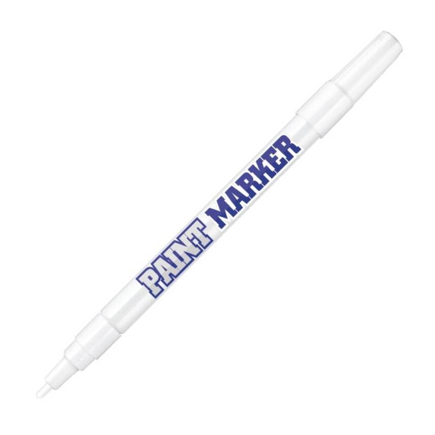 Bigpoint Yuvarlak Uçlu Paint Marker, İnce Uç, Endüstriyel Kalıcı,Beyaz - 1