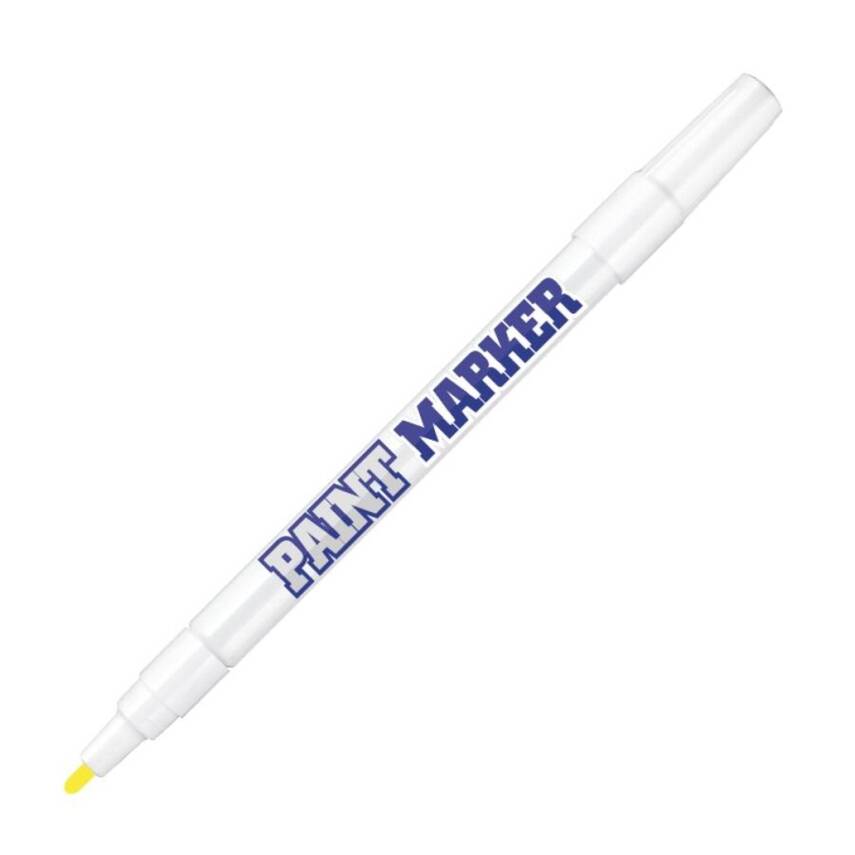 Bigpoint Yuvarlak Uçlu Paint Marker, İnce Uç, Endüstriyel Kalıcı, Sarı - 1