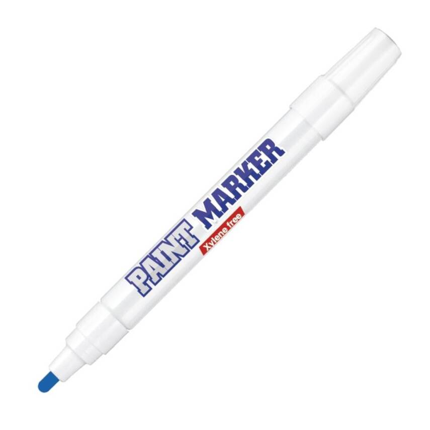 Bigpoint Yuvarlak Uçlu Paint Marker, Kalın, Endüstriyel Kalıcı, Mavi - 1