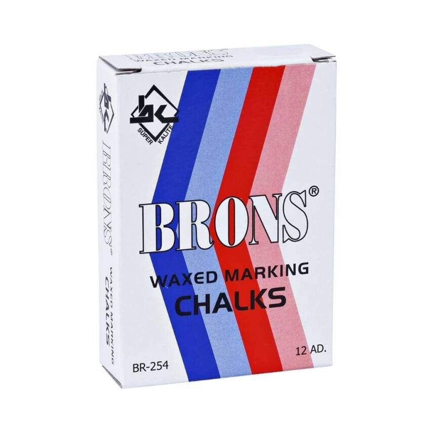 Brons Yağlı Tebeşir Beyaz 12’li, Metal, Cam ve Sac Üzerinde Kullanım - 3