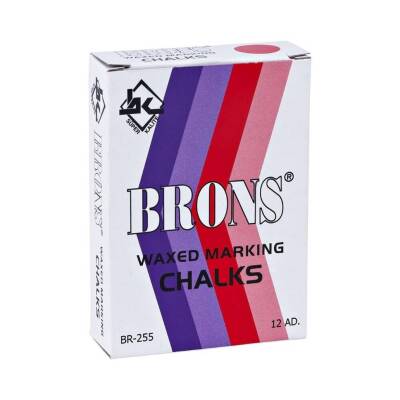Brons Yağlı Tebeşir Kırmızı 12'li, Metal, Cam ve Sac Üzerinde Kullanım - 3