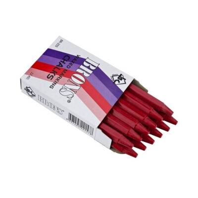 Brons Yağlı Tebeşir Kırmızı 12'li, Metal, Cam ve Sac Üzerinde Kullanım - 4