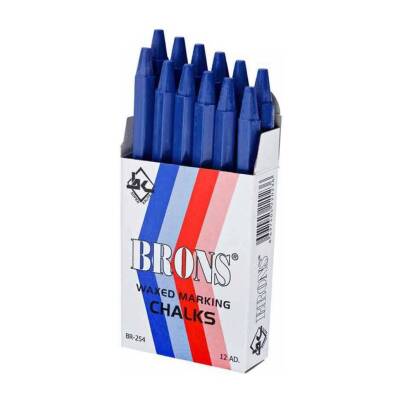 Brons Yağlı Tebeşir Mavi 12'li, Metal, Cam ve Sac Üzerinde Kullanım - Brons