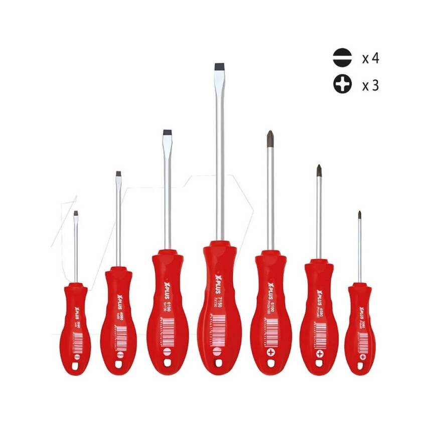 Cerpa X-Plus Tornavida Takımı, Manyetik Uçlu, 7'li Set, Dayanıklı - 1