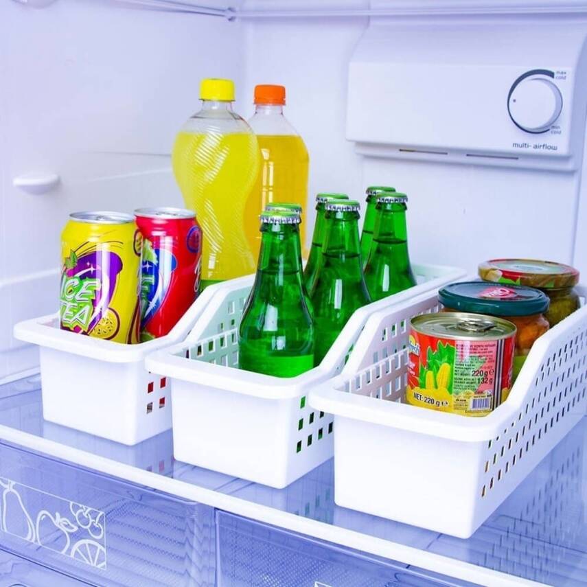 Decobella Çok Amaçlı Düzenleyici Sepet, 4 Adet, Beyaz, Dayanıklı - 2