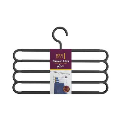 Decobella Pantolon Askısı, Dayanıklı, Yer Tasarruflu Tasarım, Antrasit - 1