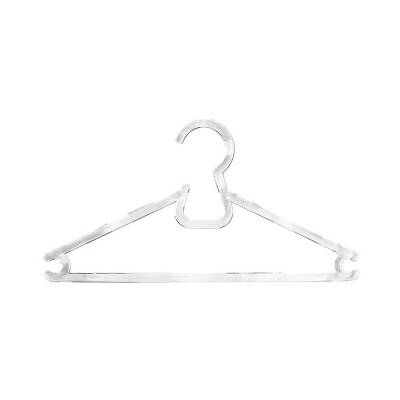 Decobella Plastik Çocuk Elbise Askısı, Şeffaf Kristal, Dayanıklı, 6’lı - 2