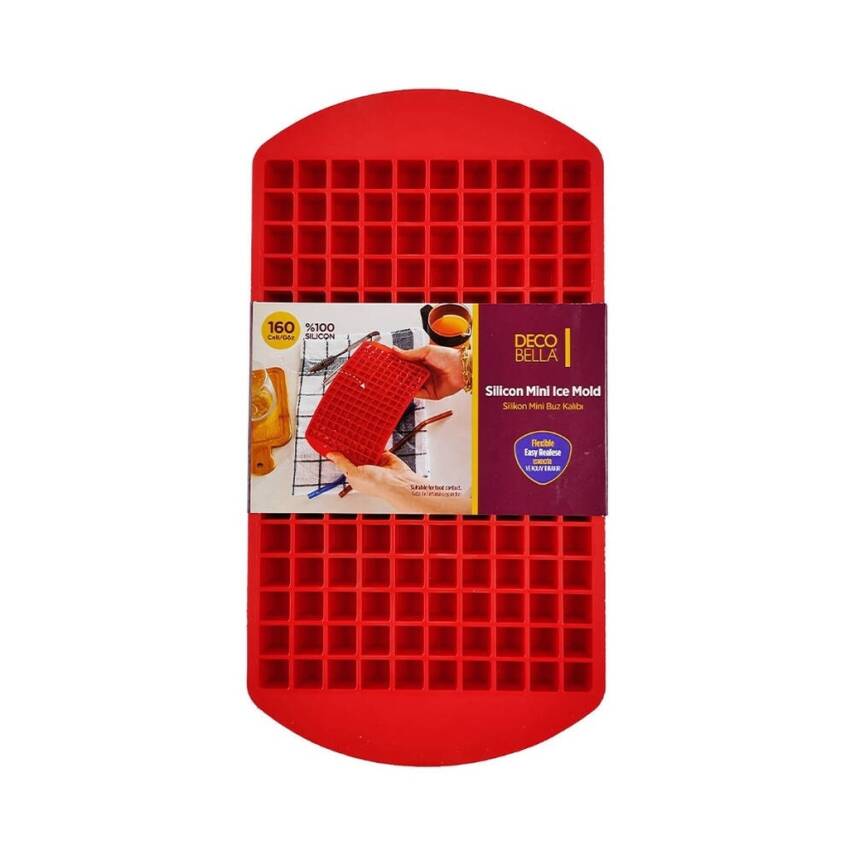 Decobella Silikon Mini Buz Kalıbı, Esnek, Kolay Çıkarılabilir Tasarım - 1
