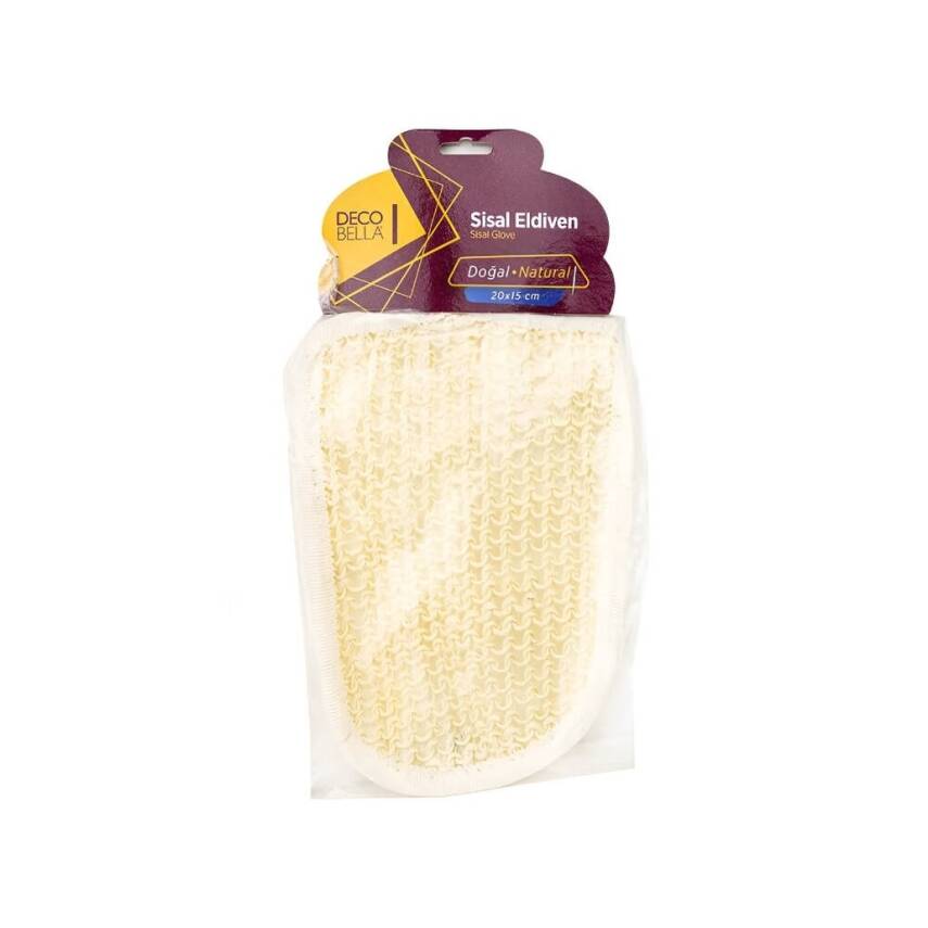 Decobella Sisal Organik Eldiven Lif, Doğal ve Cilt Dostu Peeling - 1
