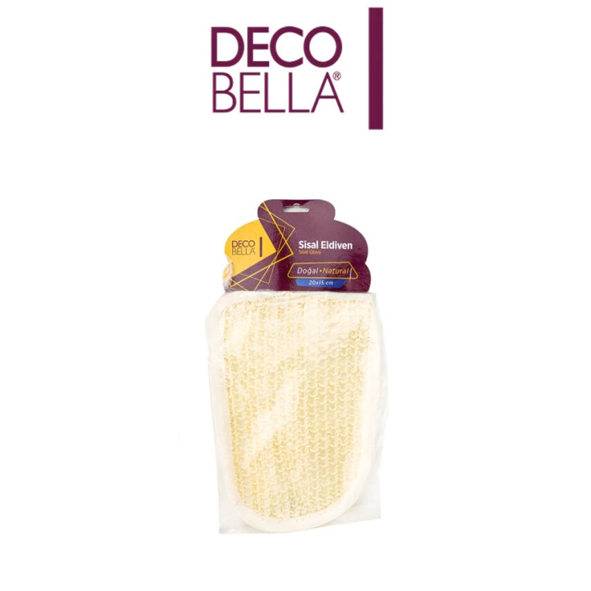 Decobella Sisal Organik Eldiven Lif, Doğal ve Cilt Dostu Peeling - 2