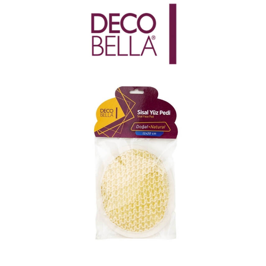 Decobella Sisal Organik Yüz Pedi, Doğal ve Nazik Cilt Temizliği - 2