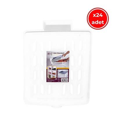 Decobella T-Shirt Düzenleyici, 24 Adet, Beyaz, Kırışıklık Önleyici - 1