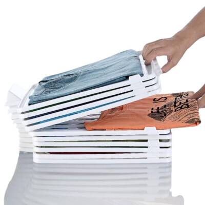 Decobella T-Shirt Düzenleyici, 5 Adet, Beyaz, Kırışıklık Önleyici - 5