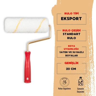 Dekor Eksport Boya Rulosu, İç Cephe İçin, 20 cm, Standart ve Dayanıklı - Dekor