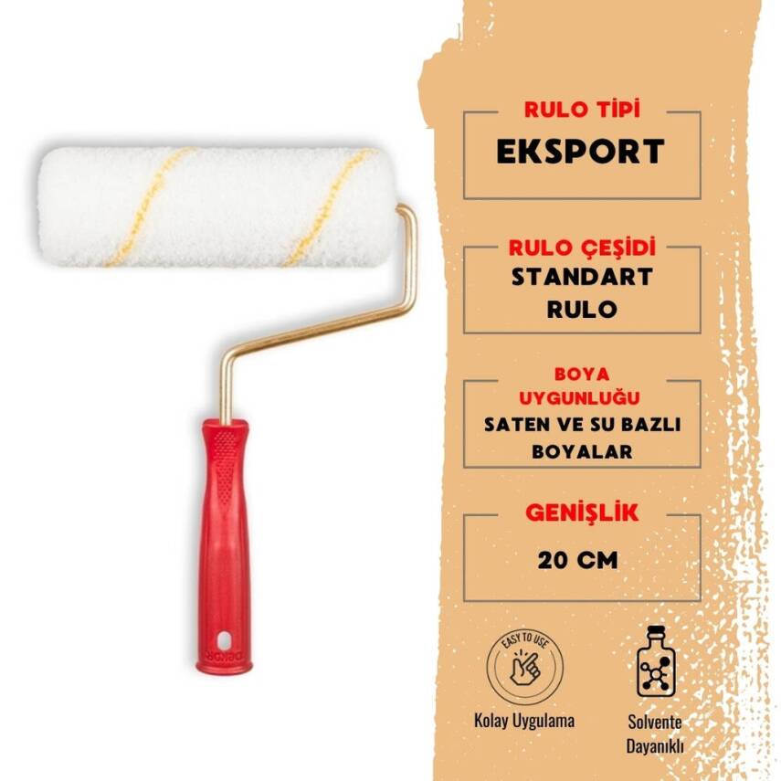 Dekor Eksport Boya Rulosu, İç Cephe İçin, 20 cm, Standart ve Dayanıklı - 1