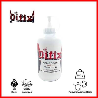 Difix Ahşap Tutkalı, Su Bazlı Yapıştırıcı, 350 gr, Güçlü Yapışma - Difix