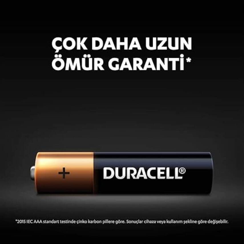 Duracell AAA İnce Alkalin Kalem Pil, 6'lı, Uzun Ömürlü ve Dayanıklı - 5