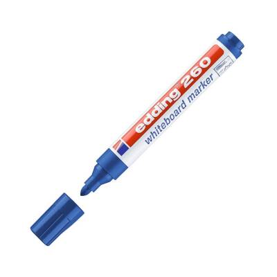 Edding E-260 Beyaz Tahta Kalemi , 1.5-3 mm, Yuvarlak Uçlu, Mavi - Edding