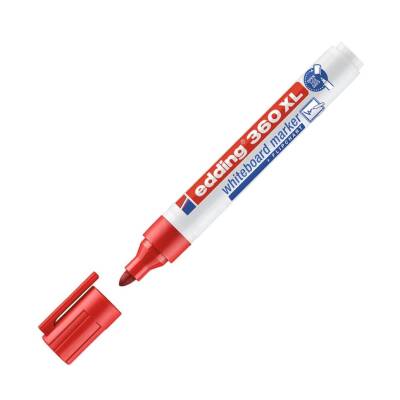 Edding E-360XL Cap-Off Tahta Kalemi, 1.5-3 mm, Doldurulabilir, Kırmızı - Edding