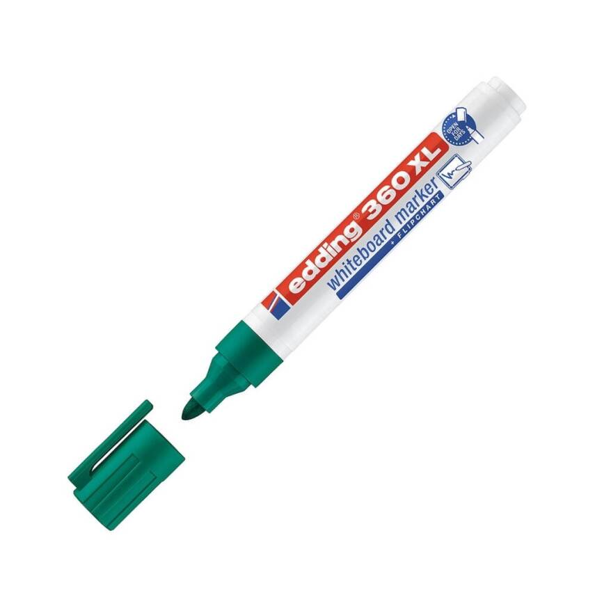Edding E-360 XL Cap-Off Tahta Kalemi, 1.5-3 mm, Doldurulabilir, Yeşil - 1