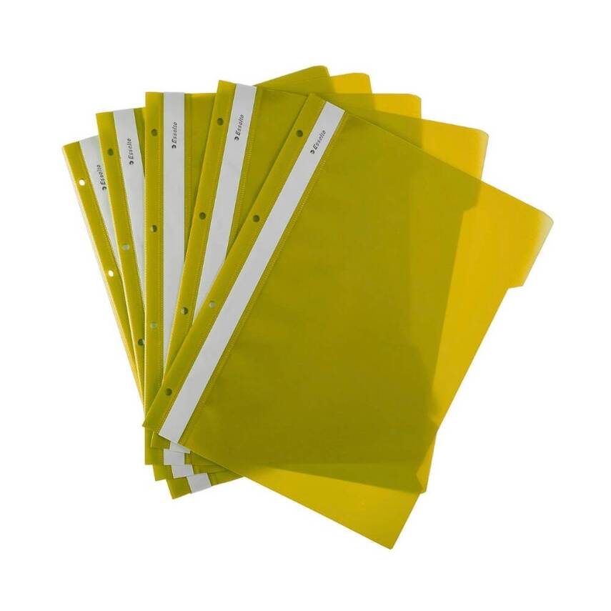 Esselte Telli Dosya, 10 Adet, 50'li Paket, A4, 4 Delikli, Sarı - 3