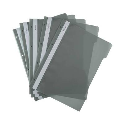 Esselte Telli Dosya, 50'li Paket, A4 Boyut, 4 Delikli Yapı, Gri - 4