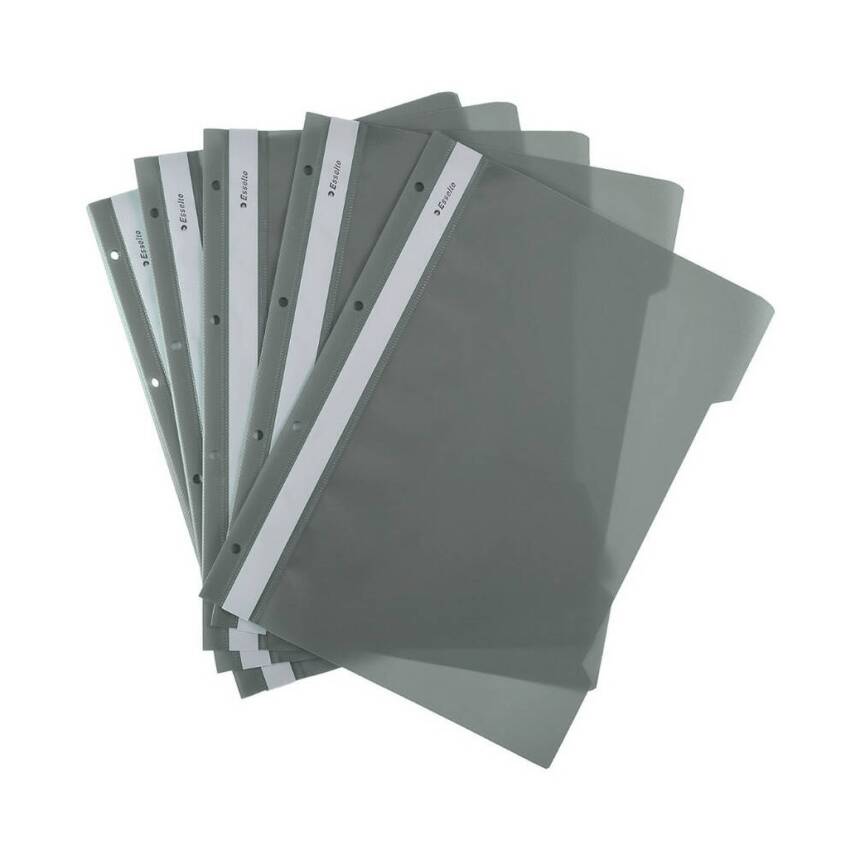 Esselte Telli Dosya, 50'li Paket, A4 Boyut, 4 Delikli Yapı, Gri - 4