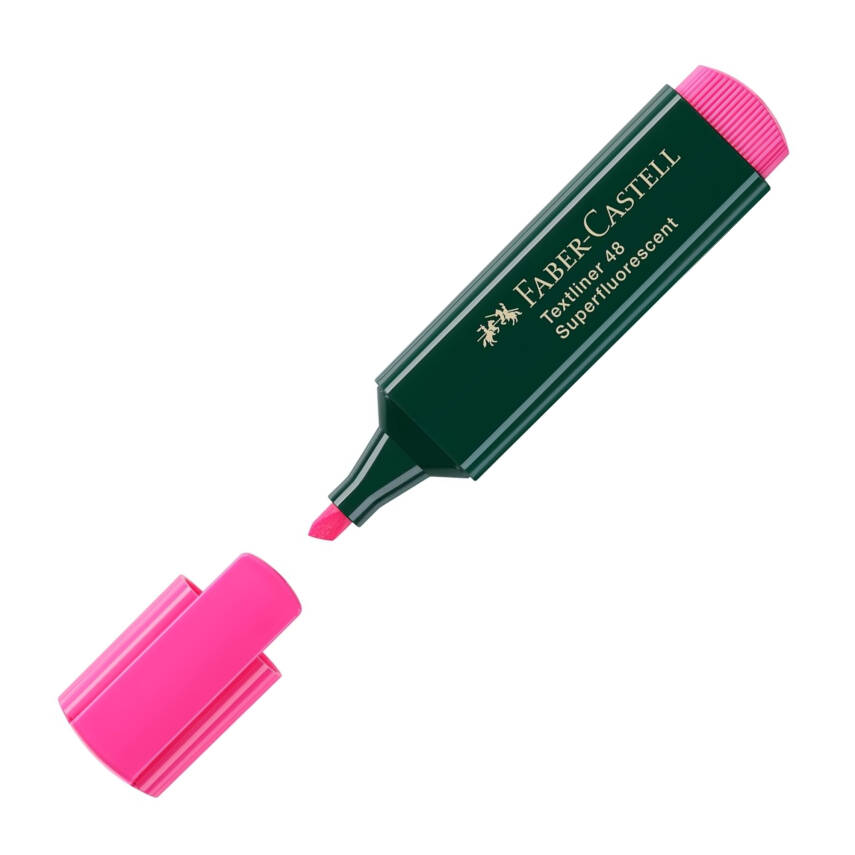 Faber Castell Fosforlu Kalem, Doldurulabilir, Pembe - 1
