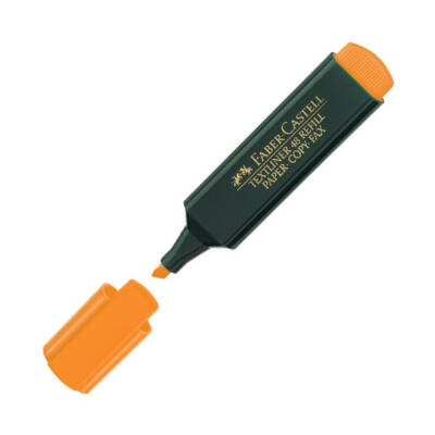 Faber Castell Fosforlu Kalem, Doldurulabilir, Turuncu - Faber Castell