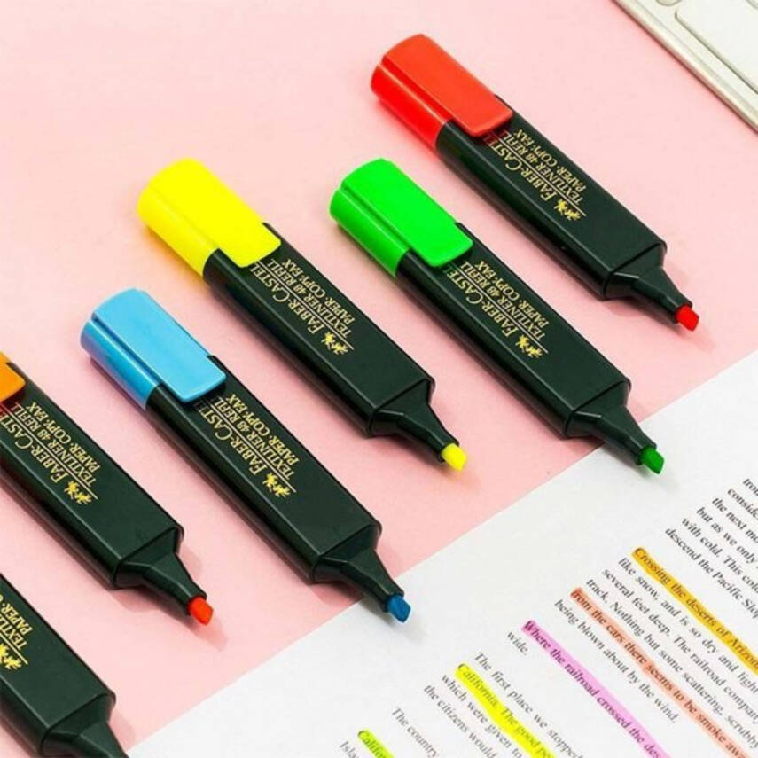 Faber Castell Fosforlu Kalem, Doldurulabilir, Turuncu - 5