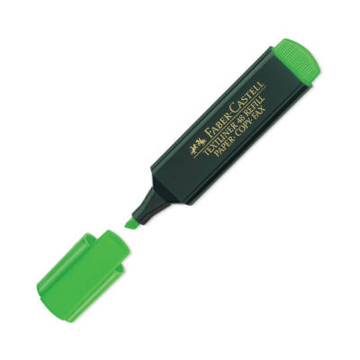 Faber Castell Fosforlu Kalem, Doldurulabilir, Yeşil - Faber Castell