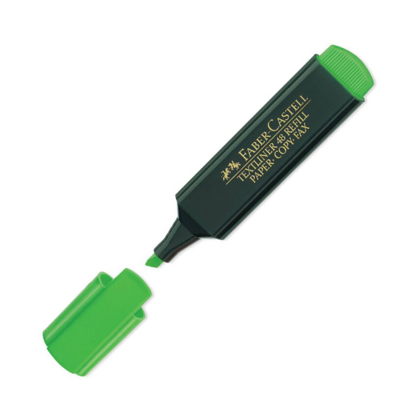 Faber Castell Fosforlu Kalem, Doldurulabilir, Yeşil - 1